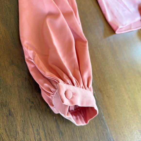 Lovers and Friends Kendall Blouse One Shoulder Guava Pink Satin Sz XS Feminine - Picture 6 of 15